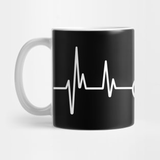 Guitar Player Heartbeat Shirt Music Lover Guitar Instrument Mug